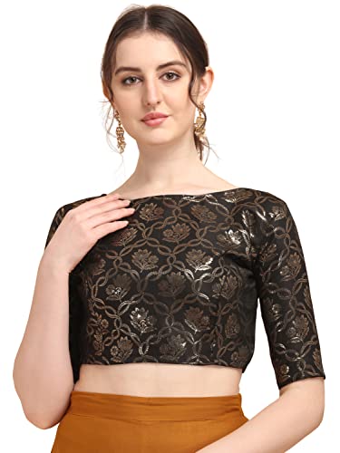 Image of OOMPH! Women's Art Silk Floral Half Sleeve Fitted Blouse