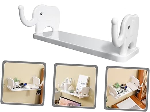 ECODEX Self Adhesive Floating Shelves Wall Shelf for Kitchen Bathroom Stand Holder for Bathroom Toilet Kitchen Bedroom Office | White (B0CLD3143B) Amazon Price History, Amazon Price Tracker
