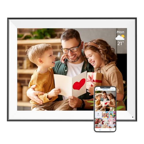 Image of Large Digital Photo Frame 16.2 inch-Digital-Picture-Frame - 32GB Dual-WiFi Digital Frame, No Touch Screen, Slideshow, Load Photo Video from Phone via APP Email, Free Cloud Storage, Gifts for Mom Dad