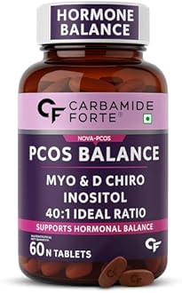 Carbamide Forte PCOS Supplement For Women - 40:1 Ratio 2000mg Myo-Inositol to D-Chiro-Inositol Supplement for PCOS - 60 Veg Inositol Tablets