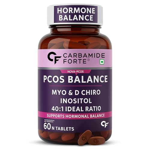 Carbamide Forte PCOS Supplement For Women - 40:1 Ratio 2000mg Myo-Inositol to D-Chiro-Inositol Supplement for PCOS - 60 Veg Inositol Tablets