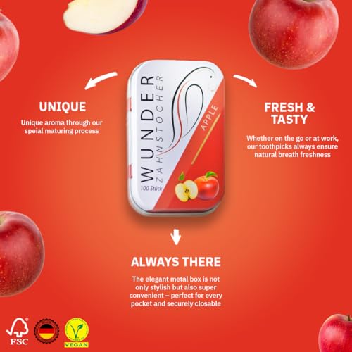 Wonder Toothpick - Flavoured toothpicks - Chewing Gum Plastic-Free - Stop Nail Biting - Fresh Breath with Flavoured toothpicks - Teeth Cleaning to go - Sugar-Free, Vegan - 2