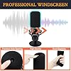 SOULWIT Protective Microphone Foam Cover Pop Filter for HyperX QuadCast/QuadCast S/QuadCast 2S Microphone Sets, WindScreen with High-Density Foam - Black #3