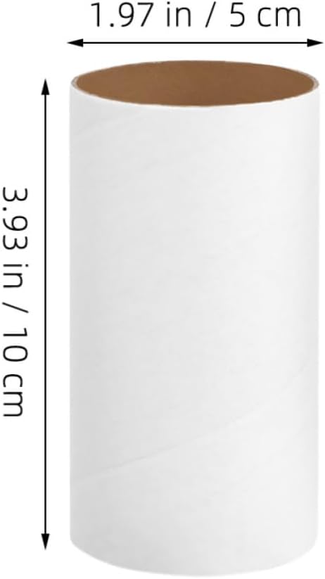 20pcs White Paper Tubes for Craft, DIY Painting and Drawing