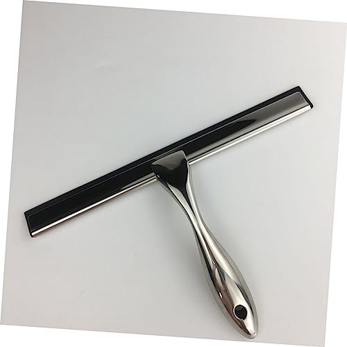 Image of Stainless Steel Window Squeegee with Comfortable Grip Cleaning Tool for Mirrors Shower Doors Windows and Tiled Surfaces for Daily Use