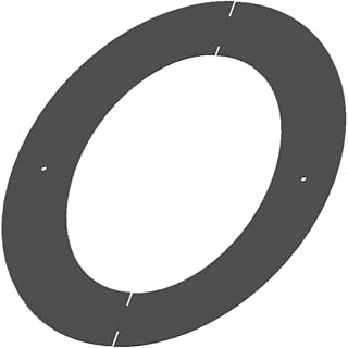 Black Stove Pipe - 150mm Vitreous Enamel 45 Degree Split Trim Ring
