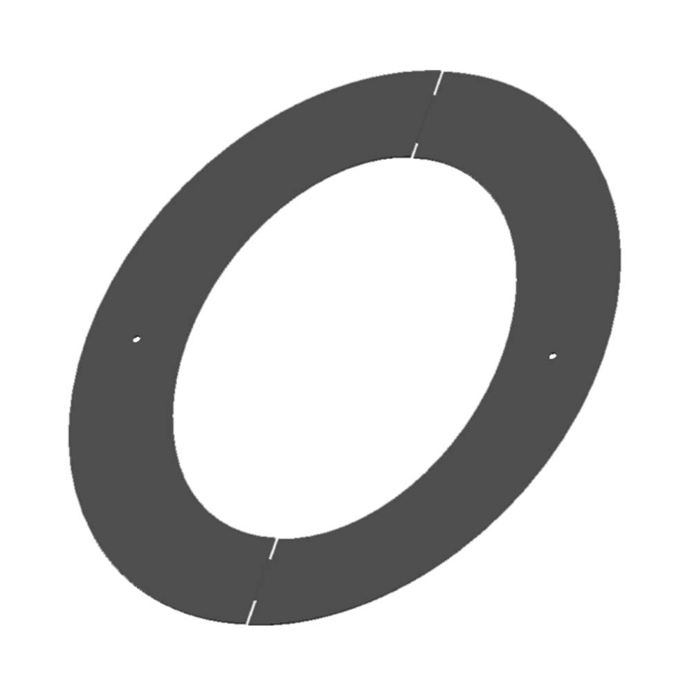 Vit Smooth Matt Black 125mm Vitreous Enamel 45 Degree Split Trim Ring 12 Year Warranty