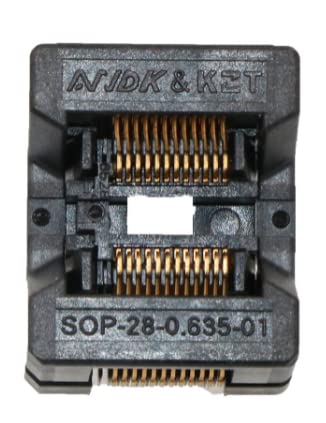 SOP28 0.635mm Pin Pitch Socket Support 3.9mm Width 8.96mm Length SOIC IC Burn in Test Programming