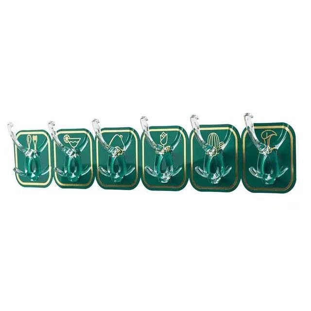 Image of ABS Plastic Multifunctional Decorative Hooks, AMEE Door Hanger, 2 | Key Holder, Wall Mounted Adhesive, Coat Hanger, Hat Rack, Sundries Organizer
