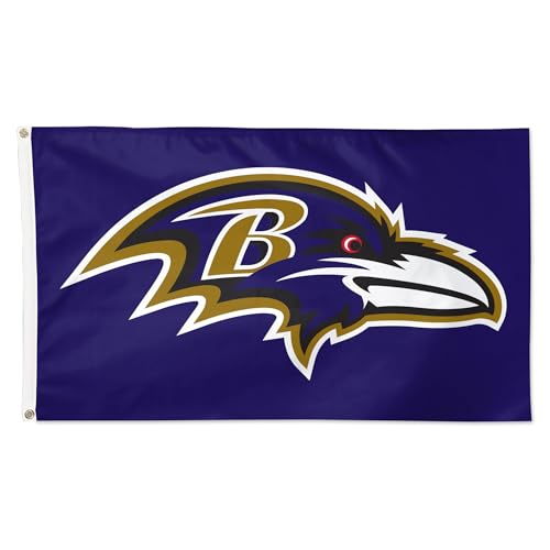 Drapeau Baltimore Ravens WinCraft 3' x 5' aux finitions soignées pour mur - 2