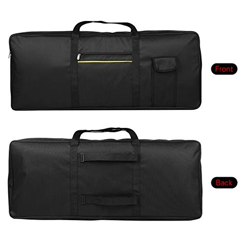 Pruie Piano eletrônico portátil com 61 teclas, bolsa para shows, bolsa de transporte, bolsa de armaz