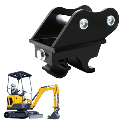 Mini Excavator Quick Coupler - Mechanical Quick Change Hitch Attachment for 0.8-3 Tons Small Diggers Compatible Quick Connect Coupler with 25mm Hole Durable Steel Design