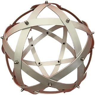 Genesa Pentasfera Satin Aluminum 21cm in diameter with bands fixed with gray blind nuts.