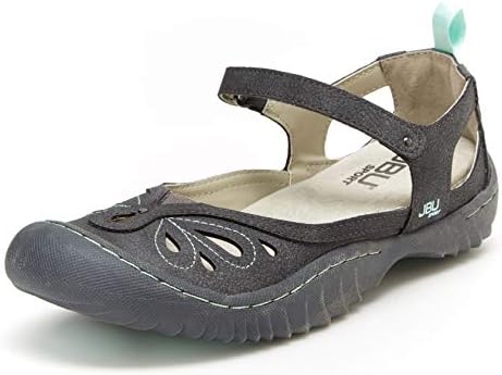 JBU by Jambu womens Meadow Mary Jane Flat, Charcoal, 7.5 US