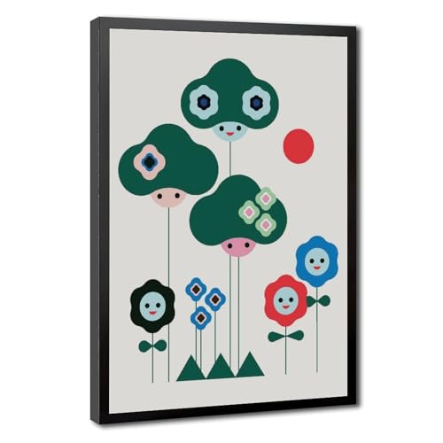 Poster Toile Happy Flowers Art Décoration Murale Chambre Salon 20x30