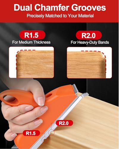 2PCS Edge Banding Trimmer, 3-in-1 Edge Banding Cutter with Sharp Stainless Steel Blades and Grip, Hand Planes Woodworking Trimmer Tools for Wood Veneer DIY PVC ABS on Straight Curved Chamfered Edges - image 4