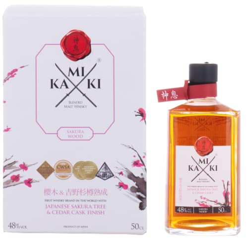KAMIKI Blended Malt Whisky SAKURA & CEDAR Cask Finish 48% Vol. 0,5l in Giftbox