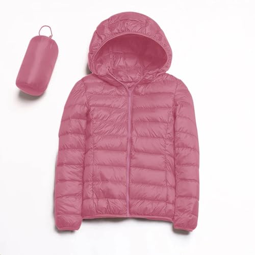 Manteau léger imperméable coupe-vent parka d'hiver rose S - 3