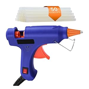 ZubuFitd Heißklebepistole klein, mit Sticks (50 Stück), 90 Sekunden schnelles Aufheizen, Kleine Klebepistole Ständer…