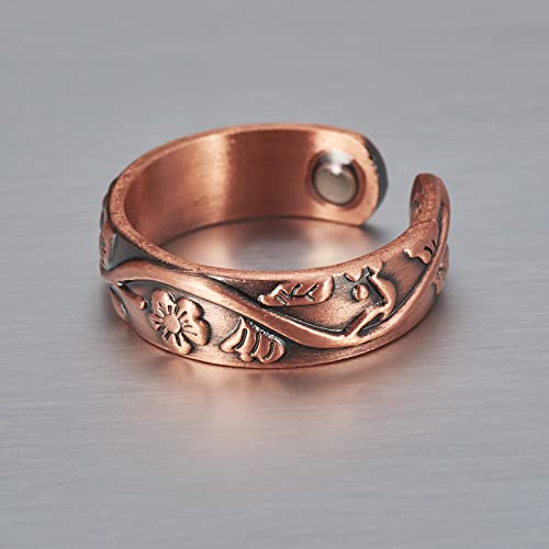 99.9% Pure Copper Ring With 3Pcs Magnets Magnetic Rings Women, Fingers, Thumb #TOP7