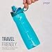 Pogo BPA-Free Tritan Plastic Water Bottle with Soft Straw, 32 Oz, Teal