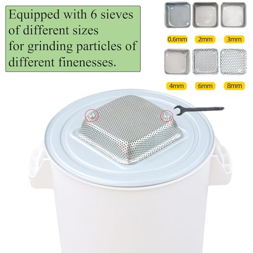 Image of Grain Mill Grinder Agricultural Feed Grain Mill Grinder for Wheat Corn Soybean for Home Farm 6 Sizes Sieves (50L)