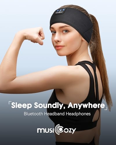image for MUSICOZY Sleep Headphones Headband, Wireless Earbuds Earphones Sweat R