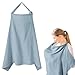 Liroyal 授乳ケープ 授乳カバー 多機能ポンチョ 360度安心設計 透けない 通気性良 蒸れない 調節ヒモ付き オシャレ無地ストール 出産祝い/準備 助産師推奨 洗濯可 コットン素材