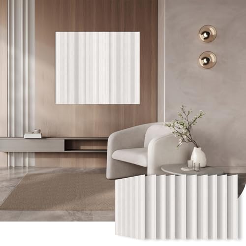 10 Stücke Akustikpaneele Selbstklebend, 47,2 X23.6 X0,4 cm Paneele Wand Selbstklebend Wandpaneele für Tonstudio, Büro, Studio Und Wanddekoration, Weiß