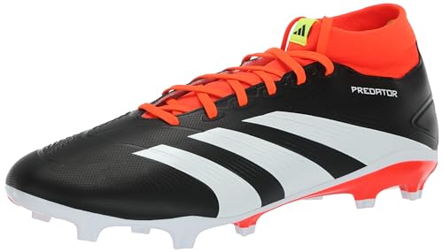 Adidas Unisex 24 League Firm Ground, Black/White/Solar Red, 7 by adidas - Used condition - US$33.95