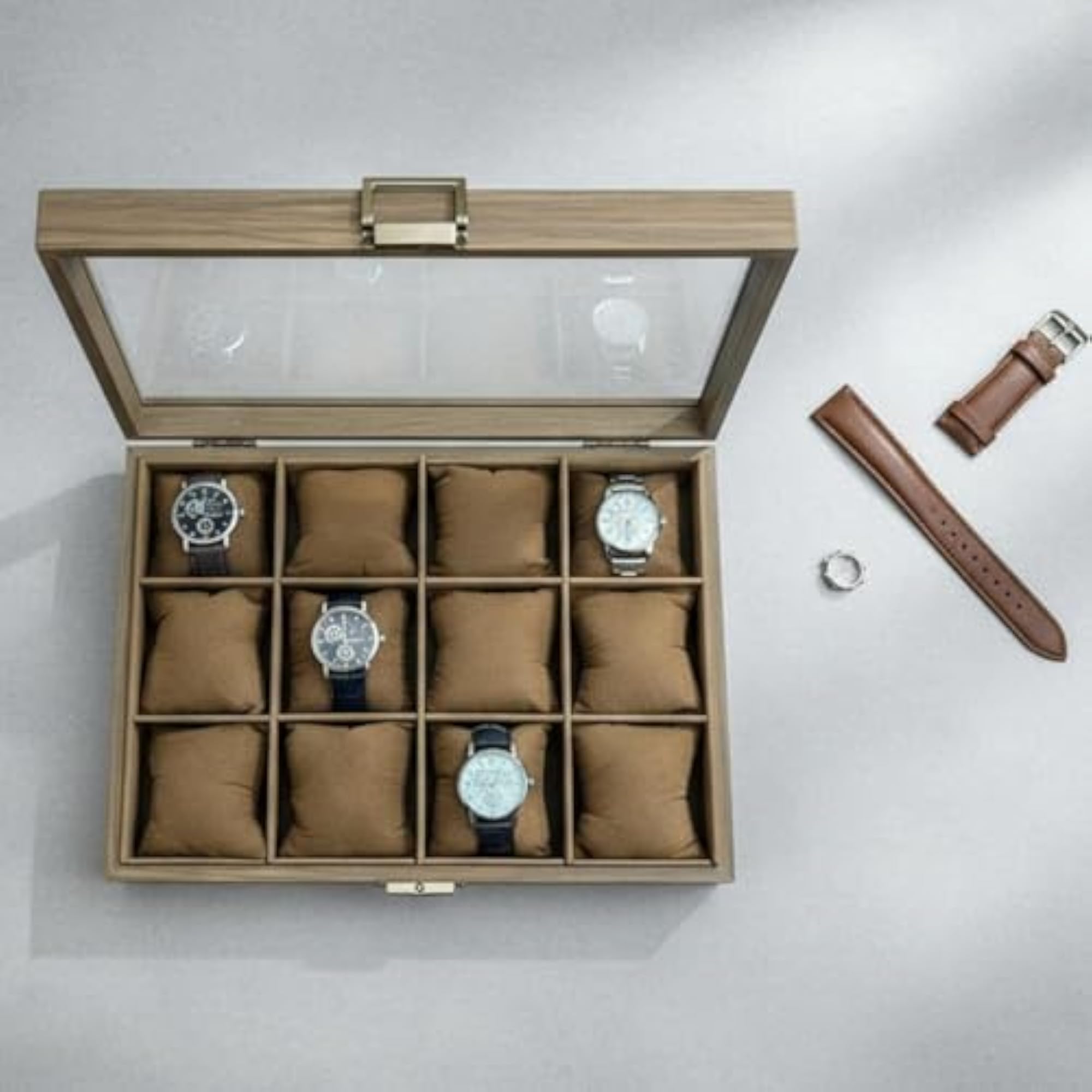 Clear View Lid Watch Storage Box, 8 Slots