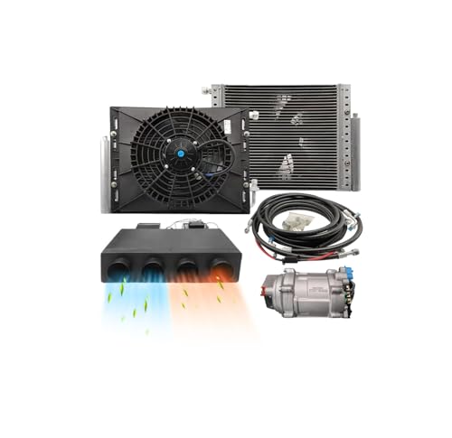 Aspligo 12 V, 10000 BTU, condizionatore d'aria sotto il cruscotto con funzioni di raffreddamento e riscaldamento, efficiente e universale, raffreddamento rapido per auto Classic Car RV Van Camion