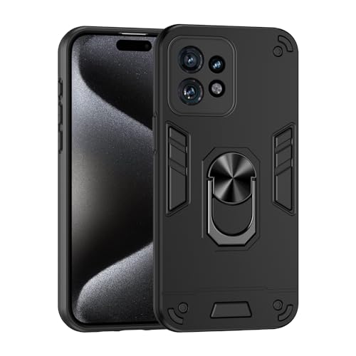 Motorola Moto Edge 40 Pro 5G �d�b�P�[�X�ƌ݊�������A�L�b�N�X�^���h�t���A�ϏՌ����A�R�p�O���[�h�̗����h�~�ی�A���ȕی�J�o�[�APC �}�b�g�����̊��ȃo���p�[�P�[�X�B(Black)