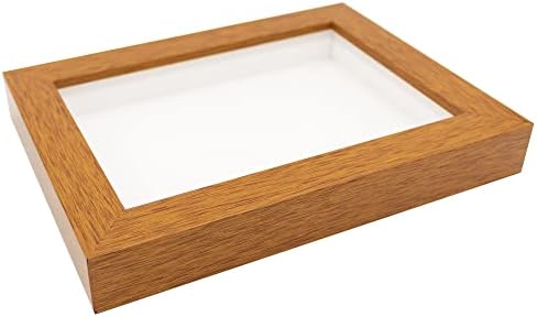 16x20 Shadow Box Gallery Wood Frames - Honey Pecan Brown DEEP Shadowbox Frame Display Depth of 3/4" - Shadowbox Frame Includes Shatter Proof UV Acrylic Front, Acid Free Interior, and Hanging Hardware