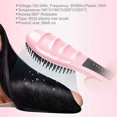 Plancha para el Cabello Eléctrica con Tecnología Cerámica y Ionizante, Peine Alisador con Control de Temperatura y Diseño 3D para Cuidado Capilar miniatura 4