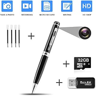 Hidden Pen Camera Spy Pen Camera HD 1080P Clip On Body Camera Mini