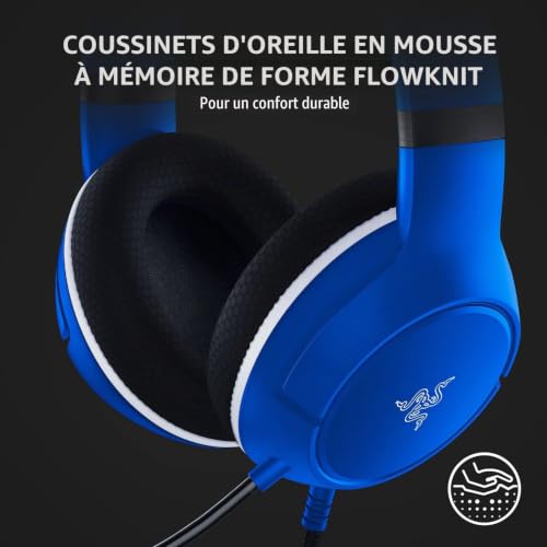 Razer Essential Duo Bundle for Xbox - Casque Filaire et Chargeur Rapide pour manettes Xbox (Haut-parleurs de 50 mm, Micro cardioïde, Chargement Rapide, Compatibilité Universelle) Bleu