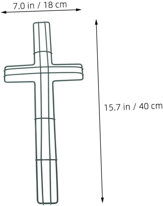 LIFKOME 4pcs Cross Shaped Wreath Frame Metal Wreath Holder for Crafts Wall-Mounted Decorative Garland for Easter and Religious Celebrations