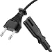 Produktbild conecto Stromkabel Netzkabel 2 Polig, 1,50m, Eurostecker Netzstecker Typ C auf IEC C7 Buchse Euro 8 Stecker, Netzteil Strom Kabel für Haushaltsgeräte, PS3, PS4, PS5, TV UVM, Schwarz