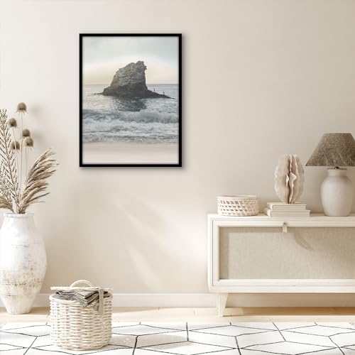Americanflat 21x28 Poster Frame with Polished Plexiglass - Streamline Collection - Thin Border Picture Frame for Wall Display - Hanging Hardware Included - Black