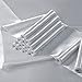 Manyshofu 4Pcs Satin Silver Table Runner - 12 x 108 Inch Long Size, Party Table Runner Decor Bright & Smooth Wedding Decorations Table Runners for Banquet Chef Birthday Buffet Dinner Graduations
