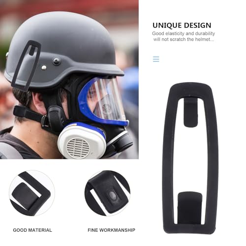 Hebilla para gafas de esquí contra caídas: clip de casco negro muy resistente 4