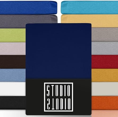 STUDIO Basic prześcieradło z gumką 120 x 200, 100% czesana bawełna, Öko-Tex 100, markowa jakość, prześcieradło 120 x 200 cm, do wszystkich powszechnie stosowanych materacy o wysokości do 25 cm -
