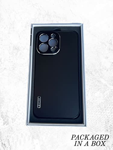 Full Metal Protective Armor Case For Iphone 14 Pro 6.1 Inch, Magnetic, Shockproof, Slim Fit, Anti Fingerprint [Military Grade Protection & Compatible With Wireless Charger] (Black) #TOP6