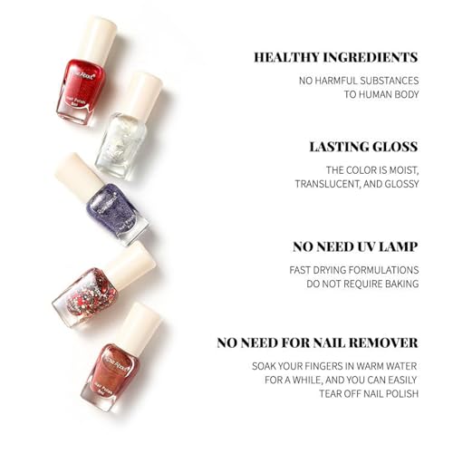 Nail Polish Pearl Glitter Nail Polish Set - Pearl Mermaid Nail Varnish Sets - Colourful Glitter Nail Varnish - Super Shine Long Lasting Nail Polish - Holographic Magic Rainbow - Image 7