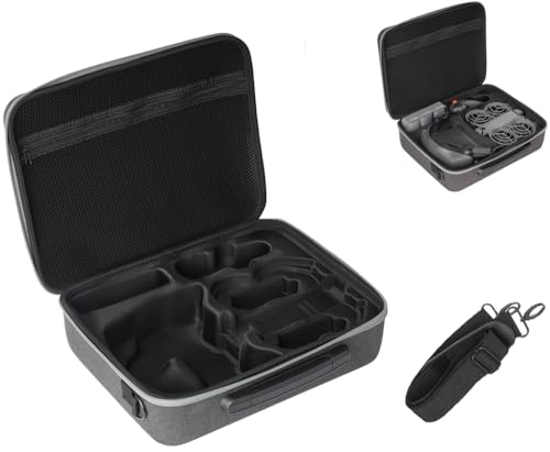 LHPHEIX Travel Bag for DJI Neo 2 Motion Fly More Combo Large Capacity Drone Storage Case for DJI Neo 2 Goggles N3 Spare Batteries × 6Pcs Charger Hub and More Accessories