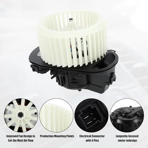 Image of X AUTOHAUX HVAC Heater Blower Motor Assembly No.7P0820021 for Porsche Cayenne 2011-2018 for Volkswagen Touareg 2011-2017
