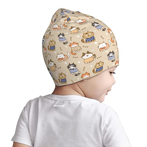 Cute Cat Cartoon Toddler Kids Beanie Caps Soft Warm Baby Knitted Winter Hat For Boys Girls White #TOP1