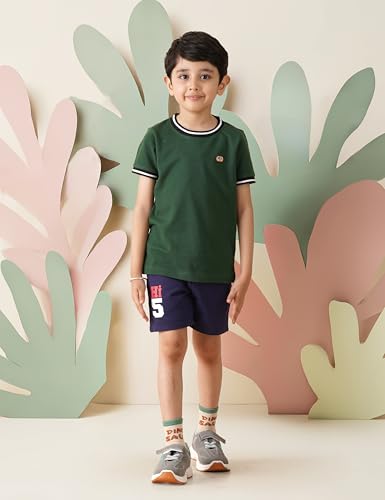 Image of Amazon Brand - Symbol Boys Cotton Rich Stretchable Knit Terry Shorts | Age 2-14 Years