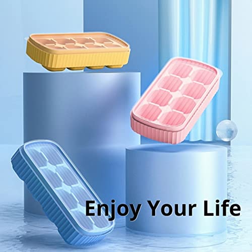 Bandeja de silicona para cubos de hielo con tapa miniatura 7